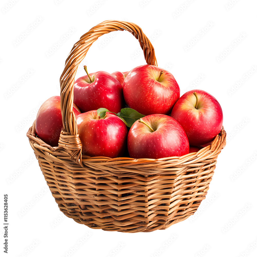 apple basket isolated on white background full depth of field apple basket isolated on white background full depth of field