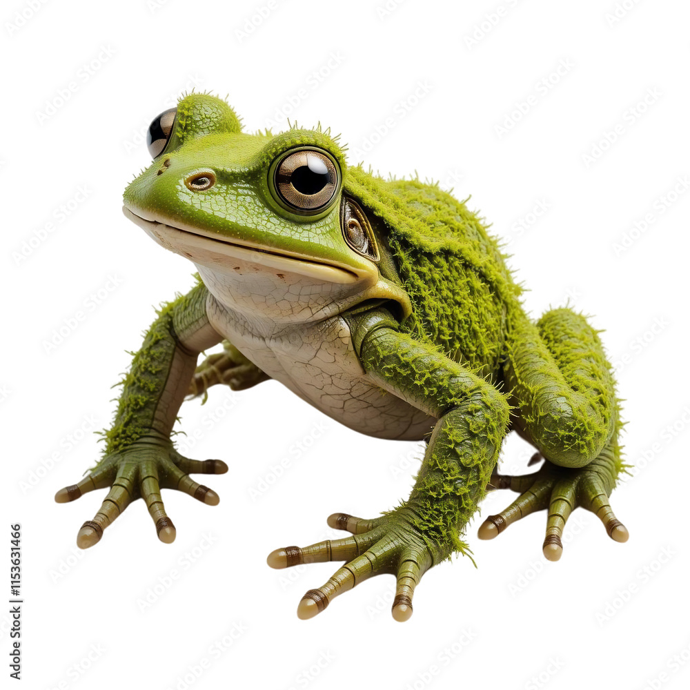 Obraz premium Cute Green Frog Amphibian Wildlife Nature Reptile Animal Close up Isolated Macro Photography