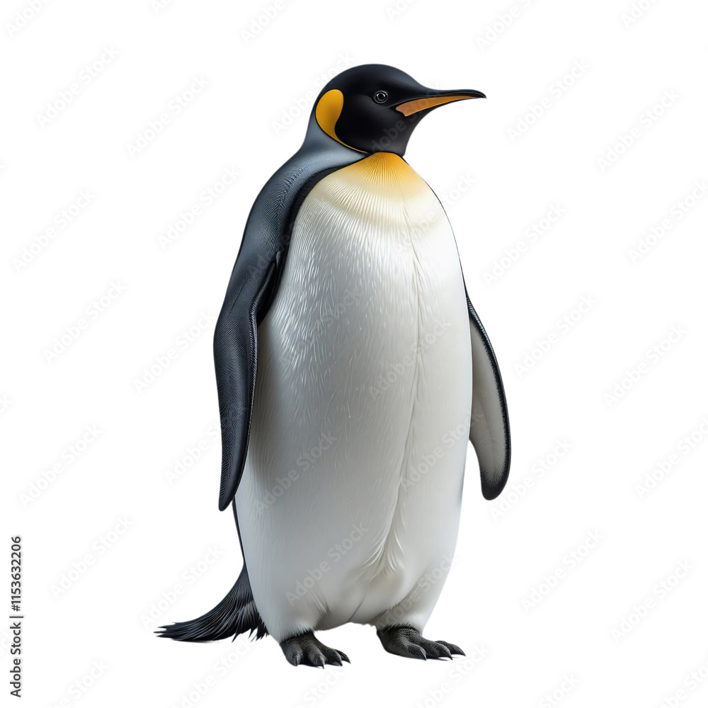 Fototapeta premium Majestic King Penguin Antarctic Wildlife Bird Illustration