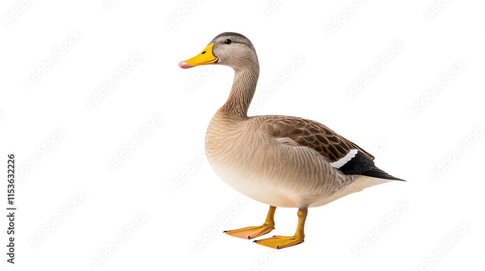a duck with a yellow beak a duck with a yellow beak