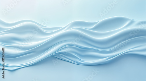 Wallpaper Mural Flowing Light Blue Fabric Background for Fashion and Beauty Products. Smooth, Elegant Drapery, Luxury, and Elegance Concept. Torontodigital.ca