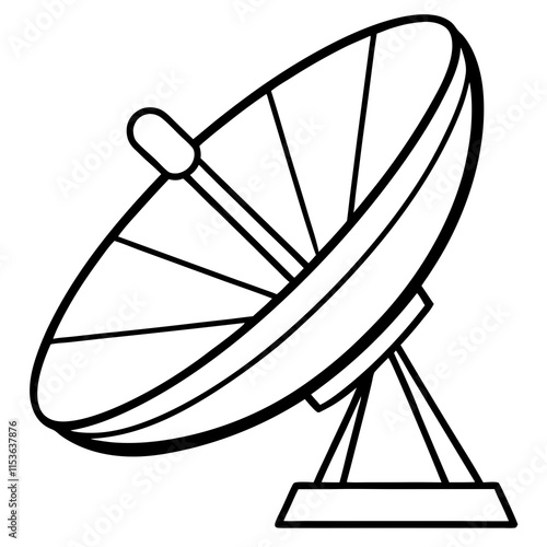 Satellite Dish Line Art Vector