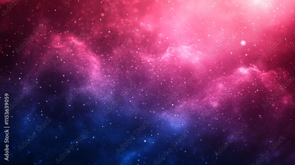 Fototapeta premium Abstract red and blue gradient background with stars. Generative AI