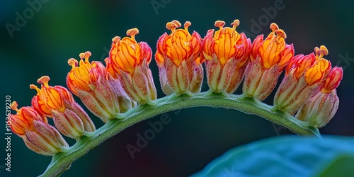 Exotic aphelandra flower showcasing vibrant blossoms, featuring a detailed macro view of the aphelandra plant s lush bracts. This natural flower plant highlights the beauty of flora in nature. photo