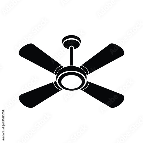 ceiling fan icon on white background.eps