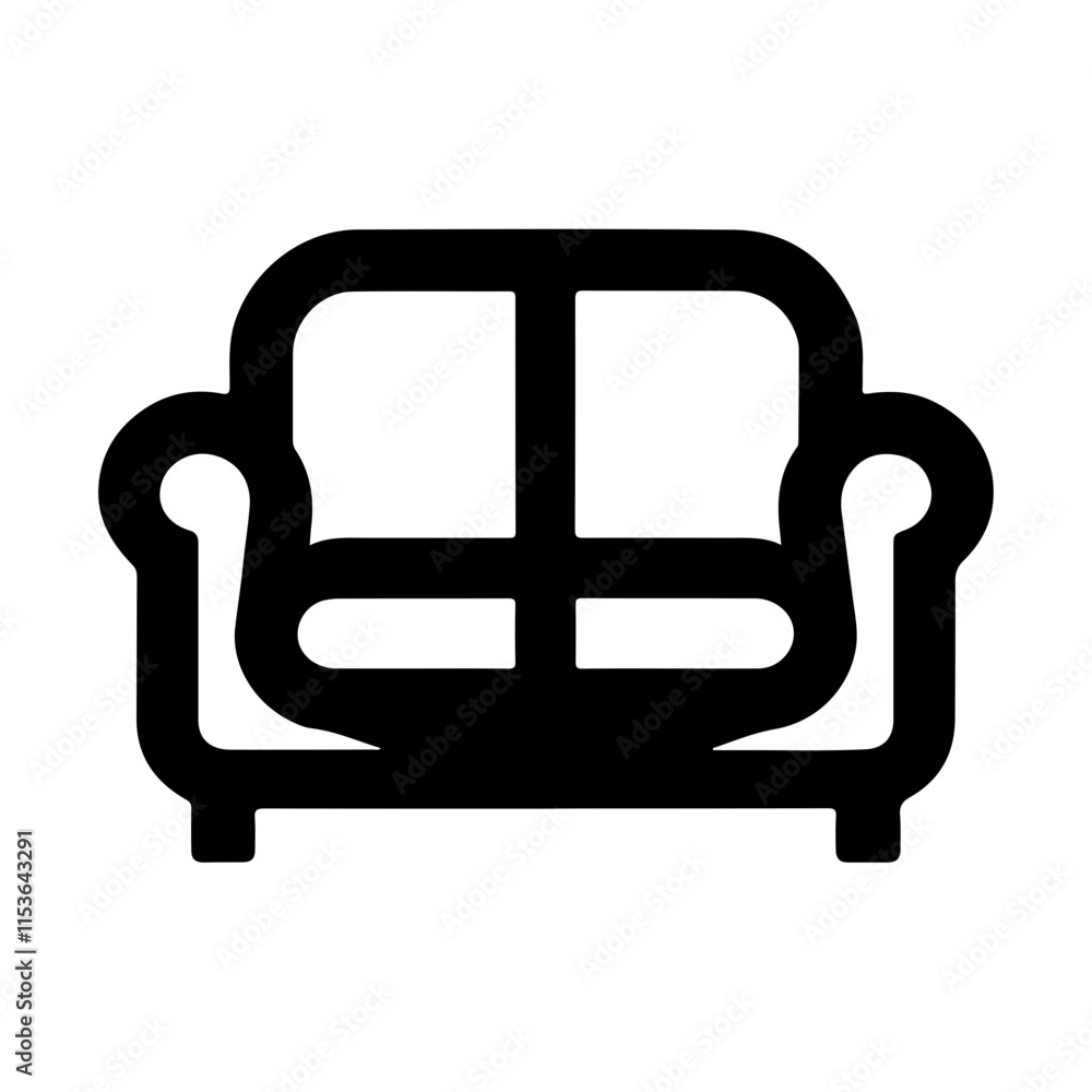 Stylish Vector Icon Representation of a Lounge Stylish Vector Icon Representation of a Lounge