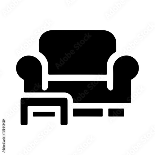 Clean Vector Illustration of a Lounge Space