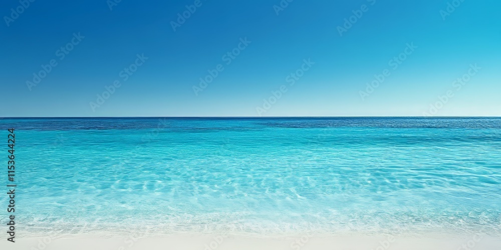 Fototapeta premium Vibrant clear blue ocean background showcasing stunning shades of blue, perfect for capturing the essence of tranquility in your projects featuring clear blue ocean elements.