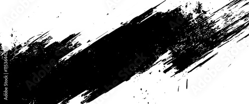 Obraz na płótnie Vector grunge brush strokes texture rough black scratches for wallpaper, paint splatter template, dirt banner, watercolor design. w salonie