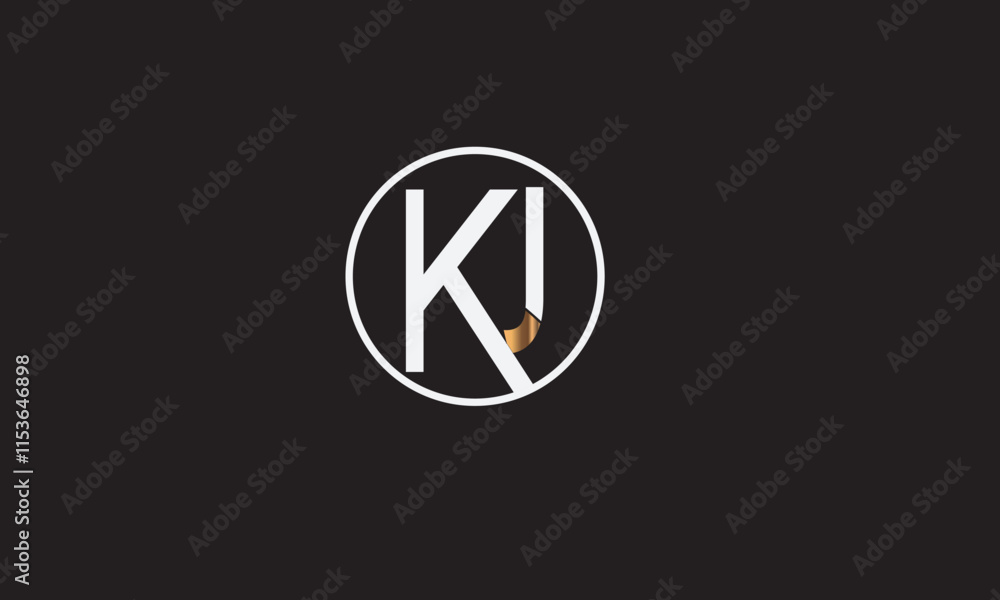 KJ, JK, K, J Abstract Letters Logo Monogram KJ, JK, K, J Abstract Letters Logo Monogram