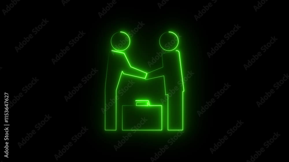 Colleagues Outline Icon in HD Video Neon Animation – Teamwork and Collaboration Symbol for Business, Office, and Professional Relationships on Black Background. Neon Professional Excellence Icon Colleagues Outline Icon in HD Video Neon Animation – Teamwork and Collaboration Symbol for Business, Office, and Professional Relationships on Black Background. Neon Professional Excellence Icon