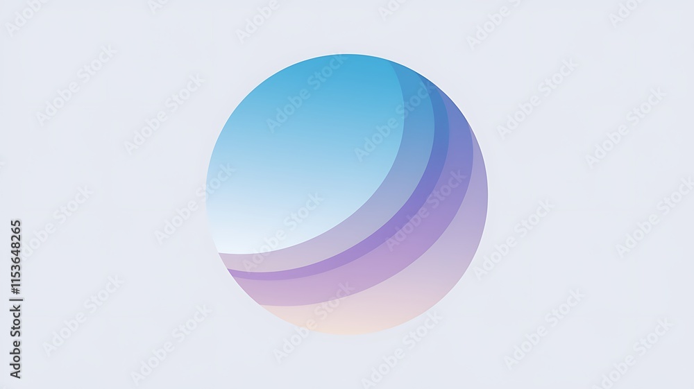Obraz premium Abstract Circular Gradient Design With Pastel Hues
