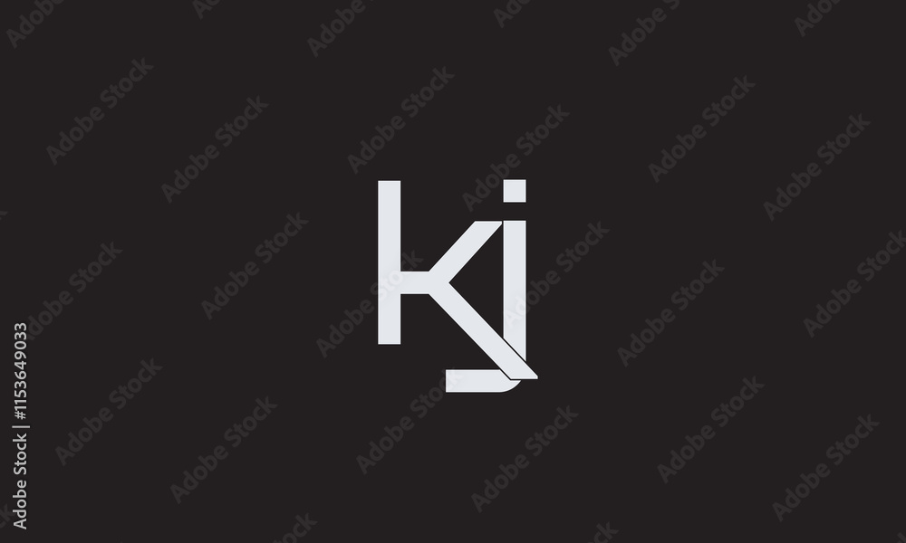 KJ, JK, K, J Abstract Letters Logo Monogram KJ, JK, K, J Abstract Letters Logo Monogram