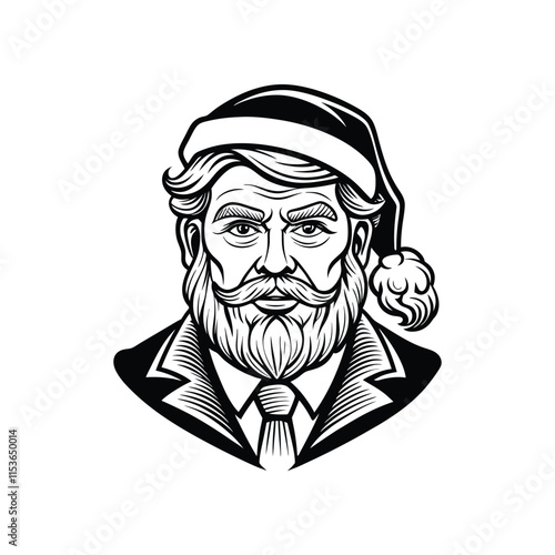 vector illustration santa trump.eps