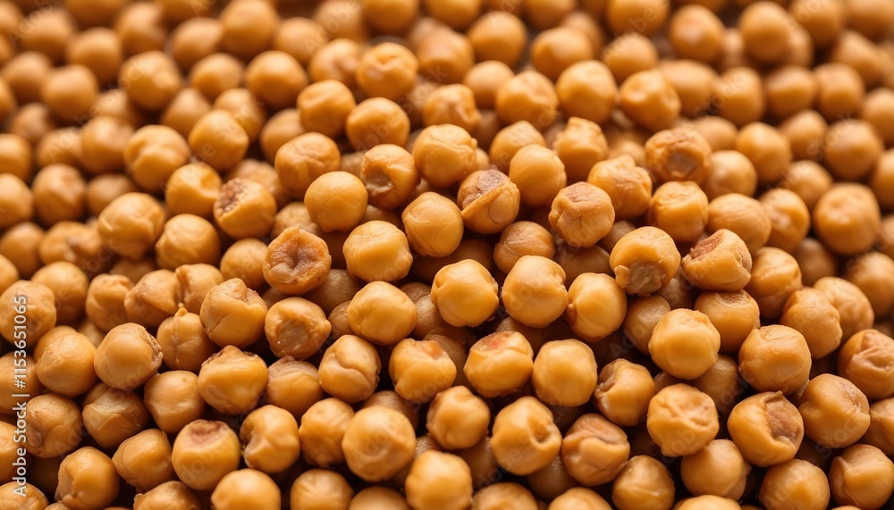 Pile of roasted chickpeas, also known as garbanzo beans, with a light golden-brown color Pile of roasted chickpeas, also known as garbanzo beans, with a light golden-brown color
