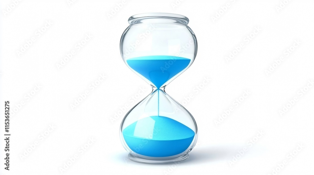 Hourglass Transparent Vector Isolated on White Background for Time Management and Countdown Concepts Hourglass Transparent Vector Isolated on White Background for Time Management and Countdown Concepts