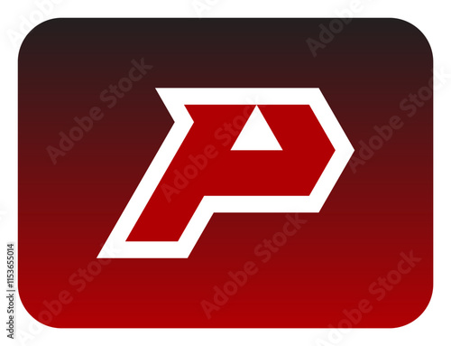 The bold slanted "P" letter logo sharp corners is made from a basic triangle shape. A modern and futuristic logo that shows speed, courage and masculinity. Perfect for display fonts, titles, logotype.