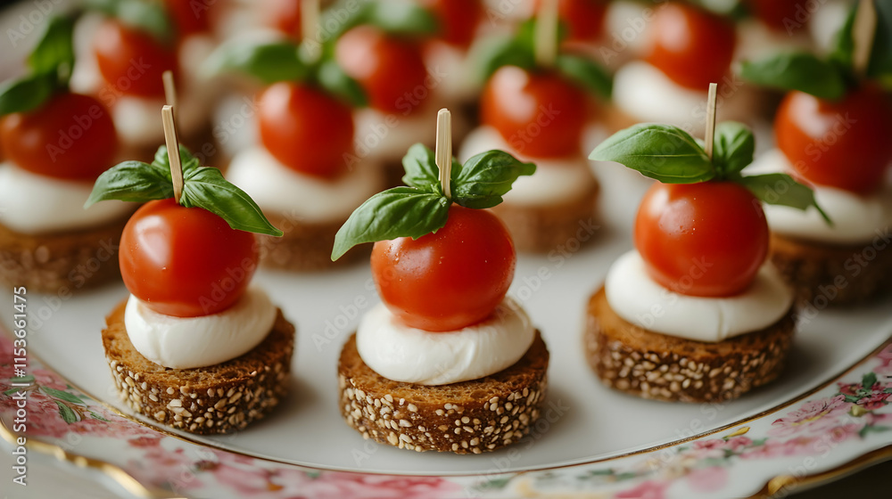 Delicious appetizer preparation gourmet kitchen food photography elegant setting close-up culinary art