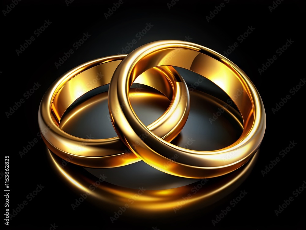 Abstract Golden Rings Interlocking Design Abstract Golden Rings Interlocking Design