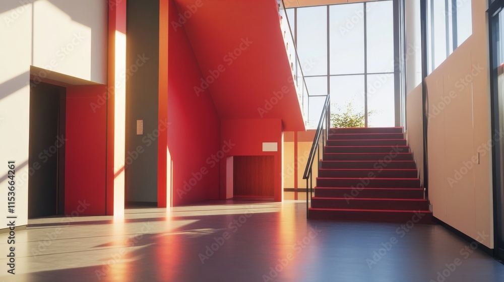 Bright Urban Interior with Dynamic Lighting Bright Urban Interior with Dynamic Lighting