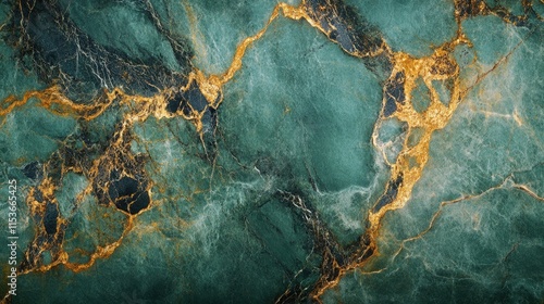 Old, grungy marble background displaying a rusty gold and green texture, ideal for various design projects. The photo style includes ample empty space for creative use.
