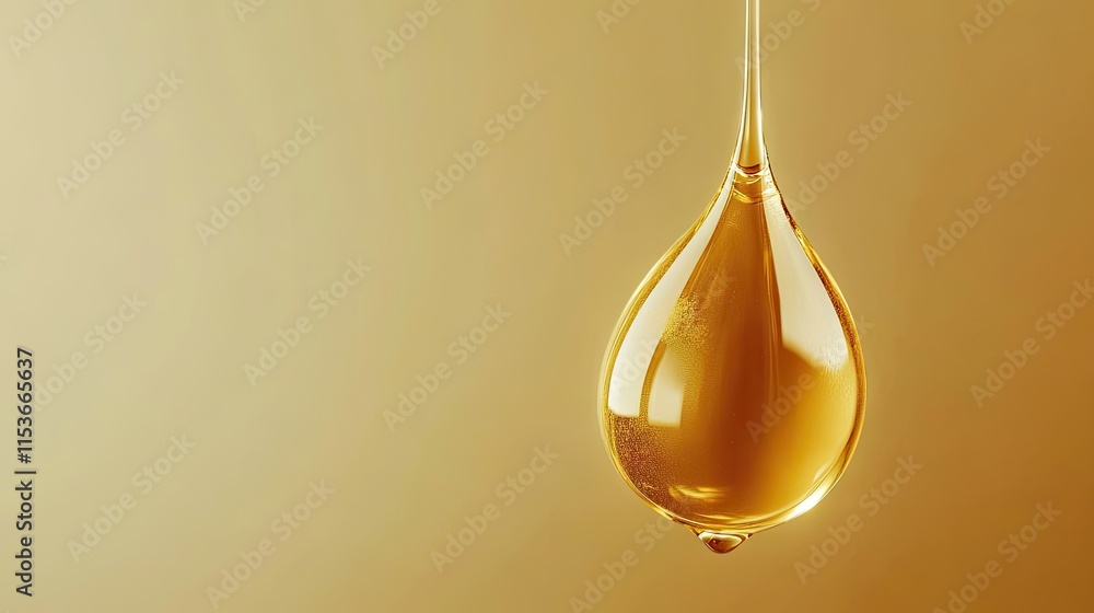 Golden oil drop ready for application, elegantly dripping to convey a sense of luxury and nourishment, perfect for wellness and beauty concepts with ample copy space. Golden oil drop ready for application, elegantly dripping to convey a sense of luxury and nourishment, perfect for wellness and beauty concepts with ample copy space.