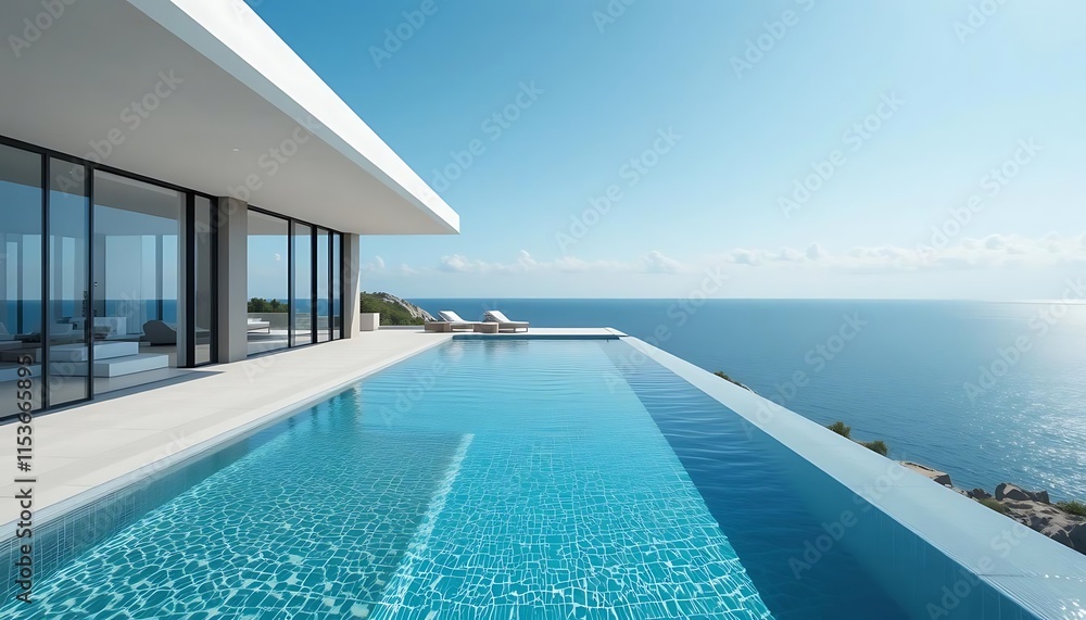 Serene Coastal Luxury: Modern Villa with Infinity Pool Serene Coastal Luxury: Modern Villa with Infinity Pool