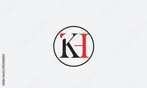 KH, HK, K, H Abstract Letters Logo Monogram