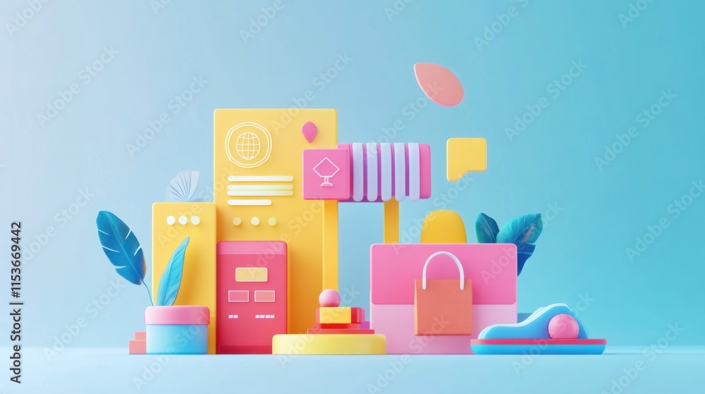 A colorful, abstract composition featuring geometric shapes and playful elements, suggesting themes of creativity and design. A colorful, abstract composition featuring geometric shapes and playful elements, suggesting themes of creativity and design.
