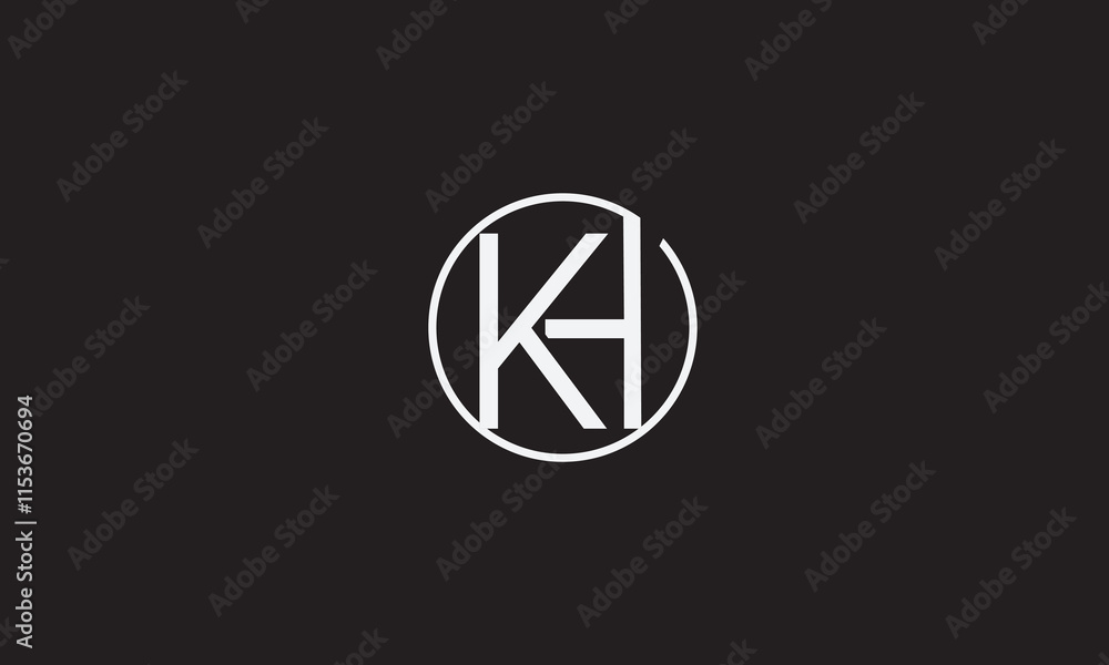 KH, HK, K, H Abstract Letters Logo Monogram KH, HK, K, H Abstract Letters Logo Monogram