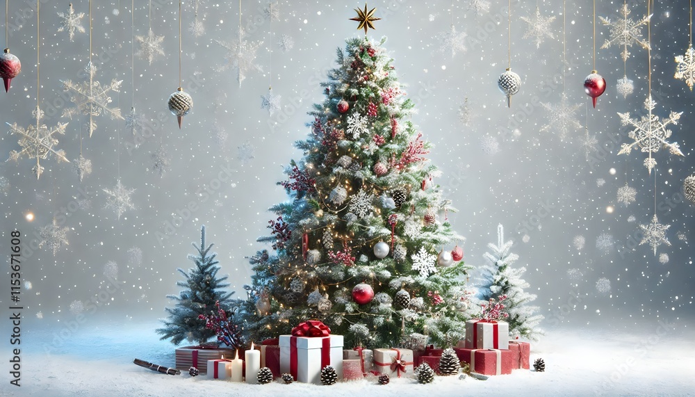 Obraz premium christmas tree and gifts