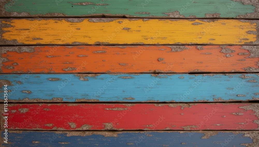 Abstract Wooden Planks with Vibrant Colors and Rustic Texture Abstract Wooden Planks with Vibrant Colors and Rustic Texture