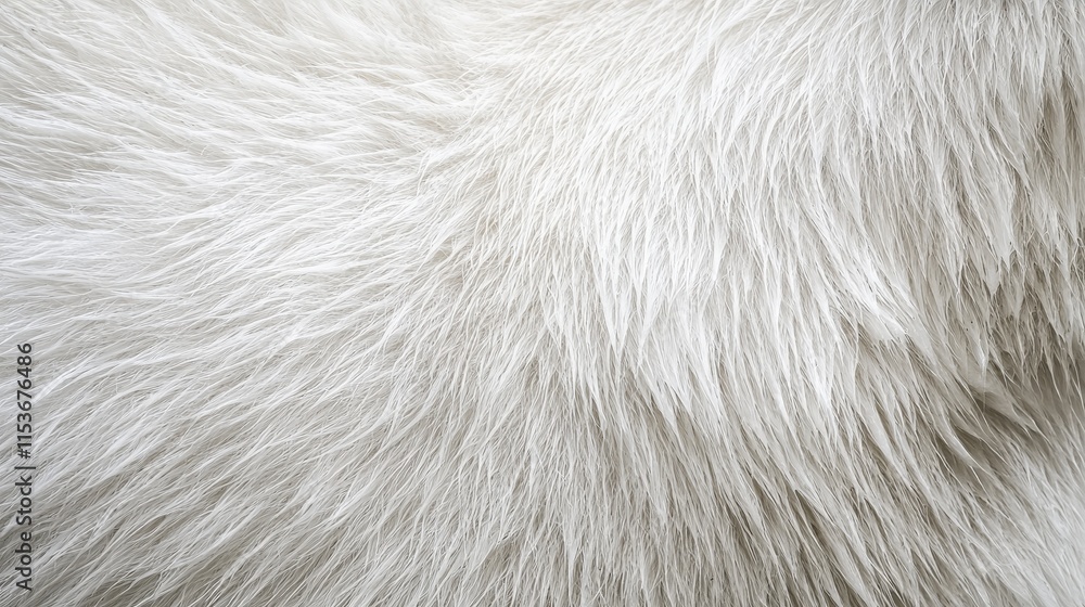 Soft White Fur Texture Background Image Detail