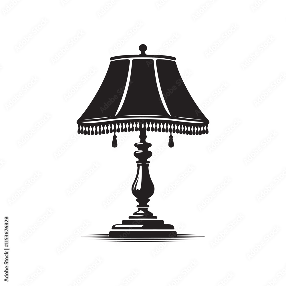 Obraz premium a lamp silhouette vector 