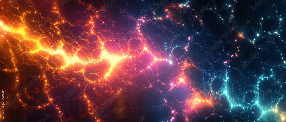 Abstract fiery and icy energy clashing. Abstract fiery and icy energy clashing.
