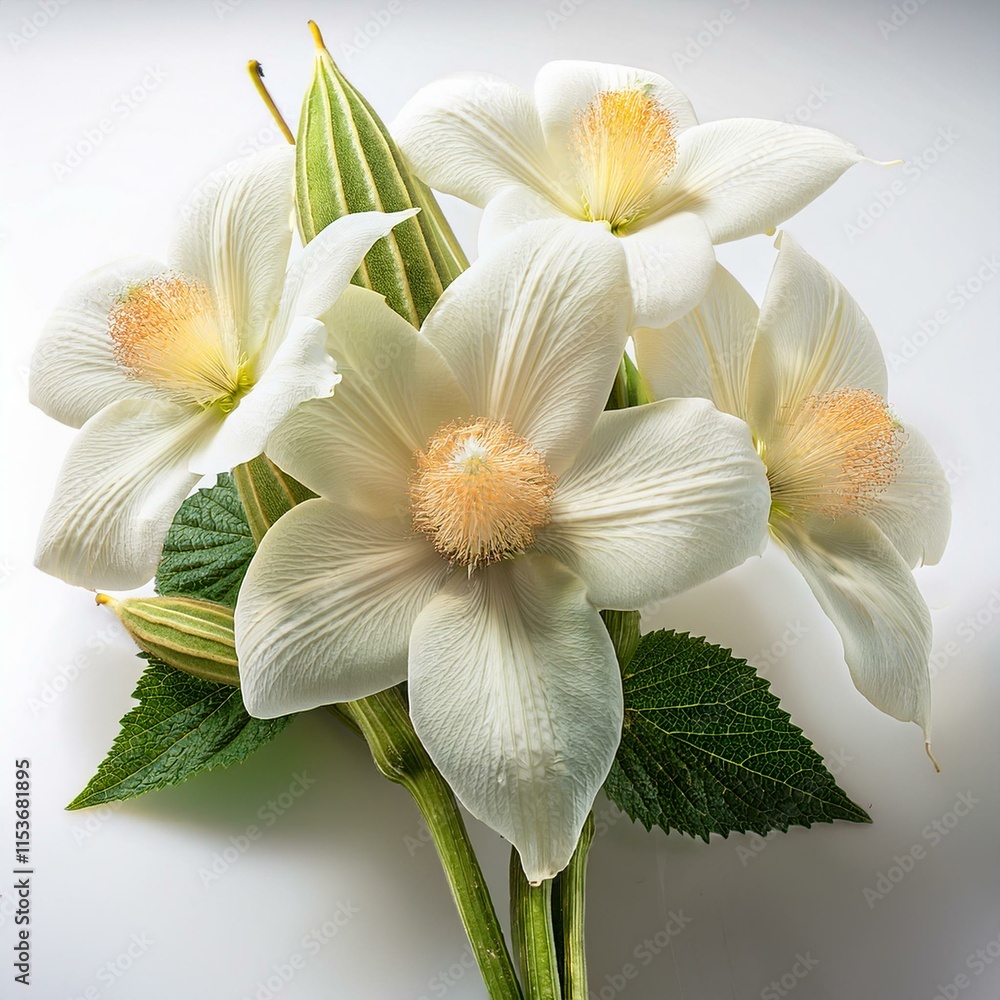Fototapeta premium white lily isolated on white