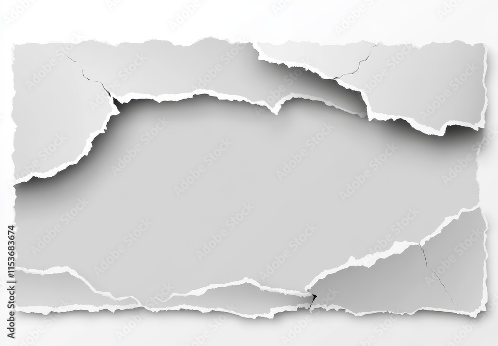 Torn paper with ragged edges and empty space for text or image. Torn paper with ragged edges and empty space for text or image.