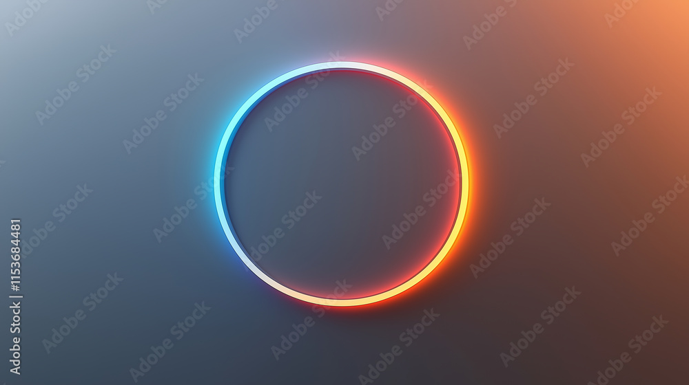 Orange blue rings on black gradient background Orange blue rings on black gradient background