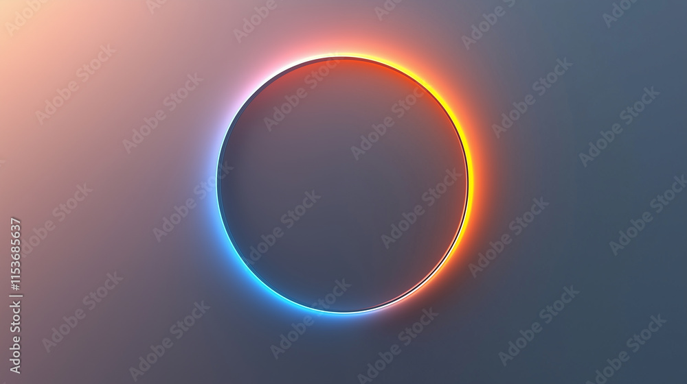 Orange blue rings on black gradient background Orange blue rings on black gradient background