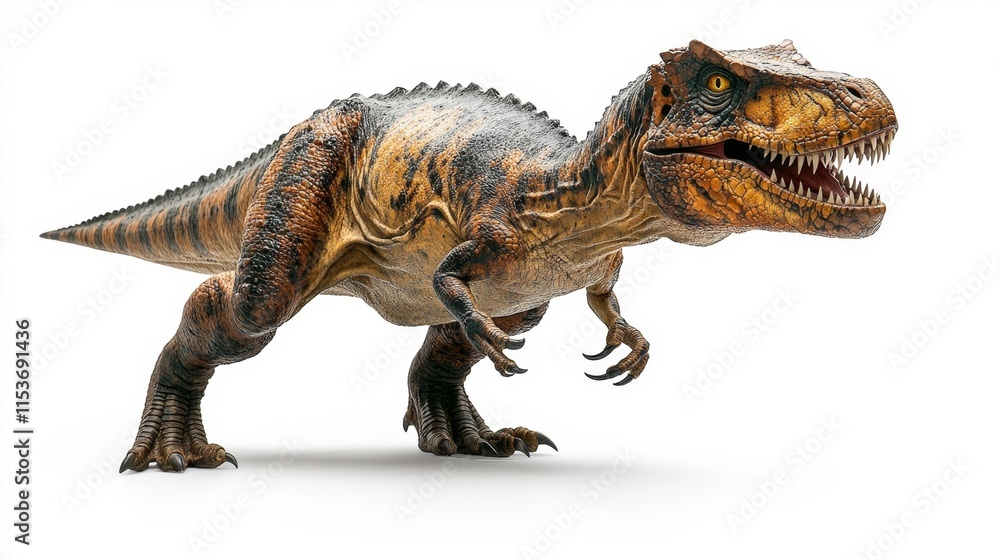 Obraz premium Realistic Gorgosaurus on White Background. Generative AI