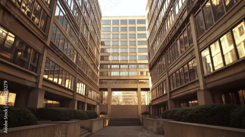 Wallpaper Mural Civic Plaza at Golden Hour with Strong Architecture Torontodigital.ca