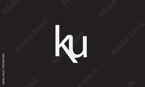 KU, UK, K, U Abstract Letters Logo Monogram