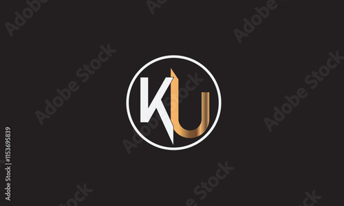 KU, UK, K, U Abstract Letters Logo Monogram