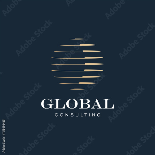 Luxury Global logo design vector template for Worldwide Logistic Consulting Business