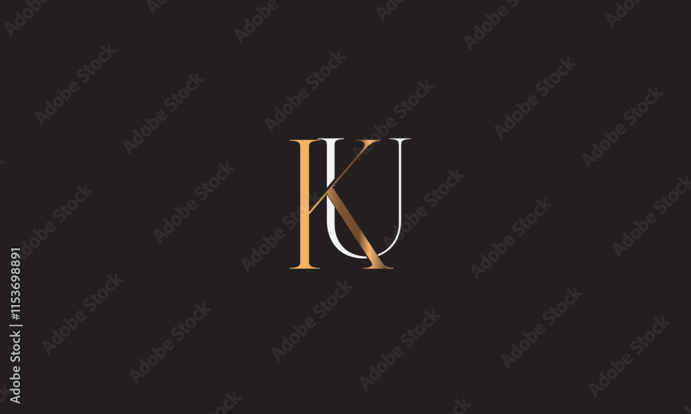 KU, UK, K, U Abstract Letters Logo Monogram KU, UK, K, U Abstract Letters Logo Monogram