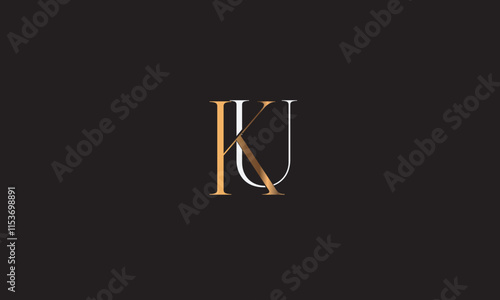 KU, UK, K, U Abstract Letters Logo Monogram