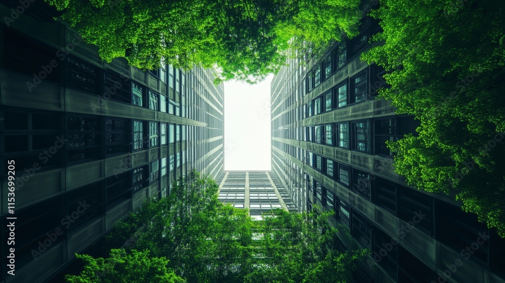 Green Landscape with Architecture and Natural Light Green Landscape with Architecture and Natural Light