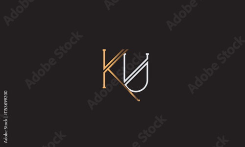 KU, UK, K, U Abstract Letters Logo Monogram