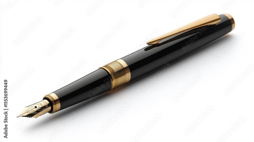 Luxury Pen on White Background. Generative AI Luxury Pen on White Background. Generative AI
