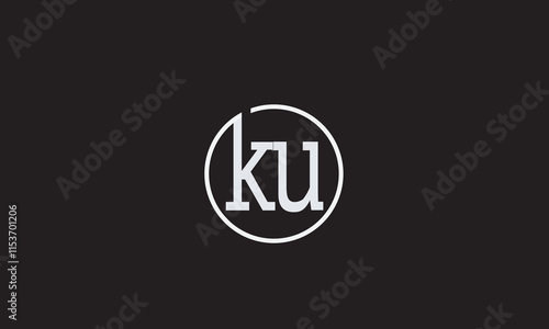 KU, UK, K, U Abstract Letters Logo Monogram